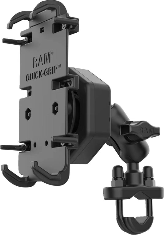 Image of Quick Grip Phone Mount with U-Bolt Base by RAM MOUNTS.