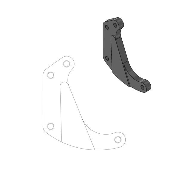 Supermoto Racing Rotor Adapter Bracket