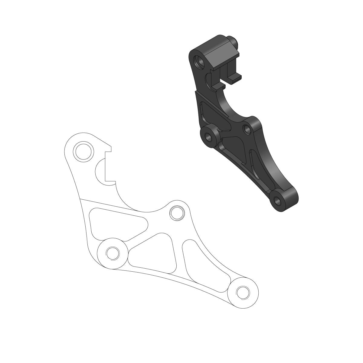 Supermoto Street Rotor Adapter Bracket