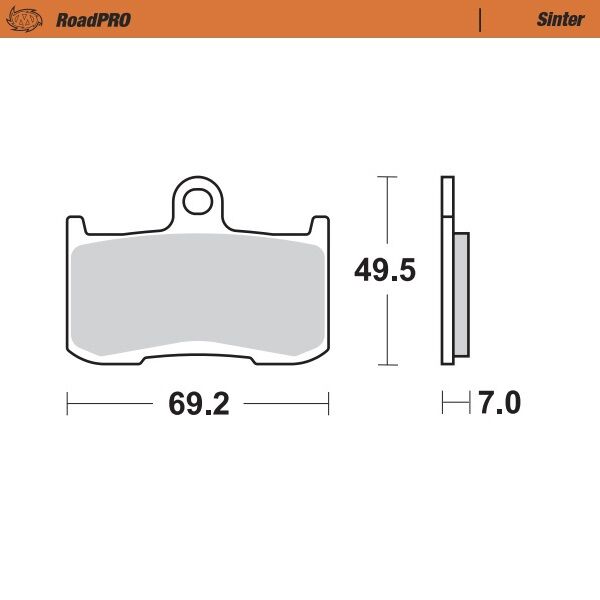 RoadPRO Sinder Brake Pad Front
