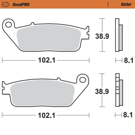 RoadPRO Sinder Brake Pad Front