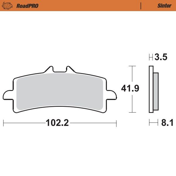 RoadPRO Sinder Brake Pad Front