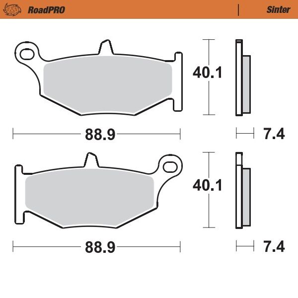 RoadPRO Sinder Brake Pad Rear