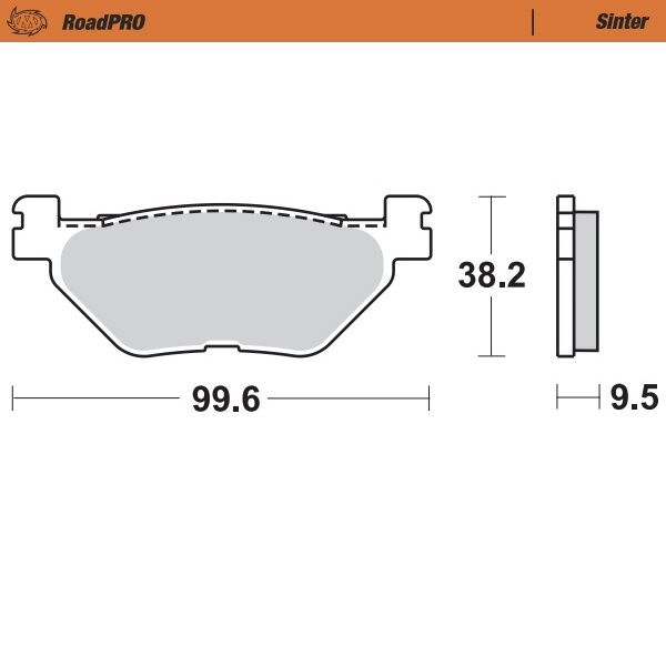 RoadPRO Sinder Bremsbelag Hinten