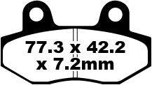SFA Series Organic Scooter Brake Pads
