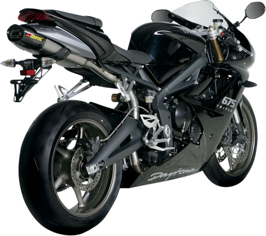 Akrapovic exhaust approved titanium slip-on Triumph Daytona 675 /R 2006-2012