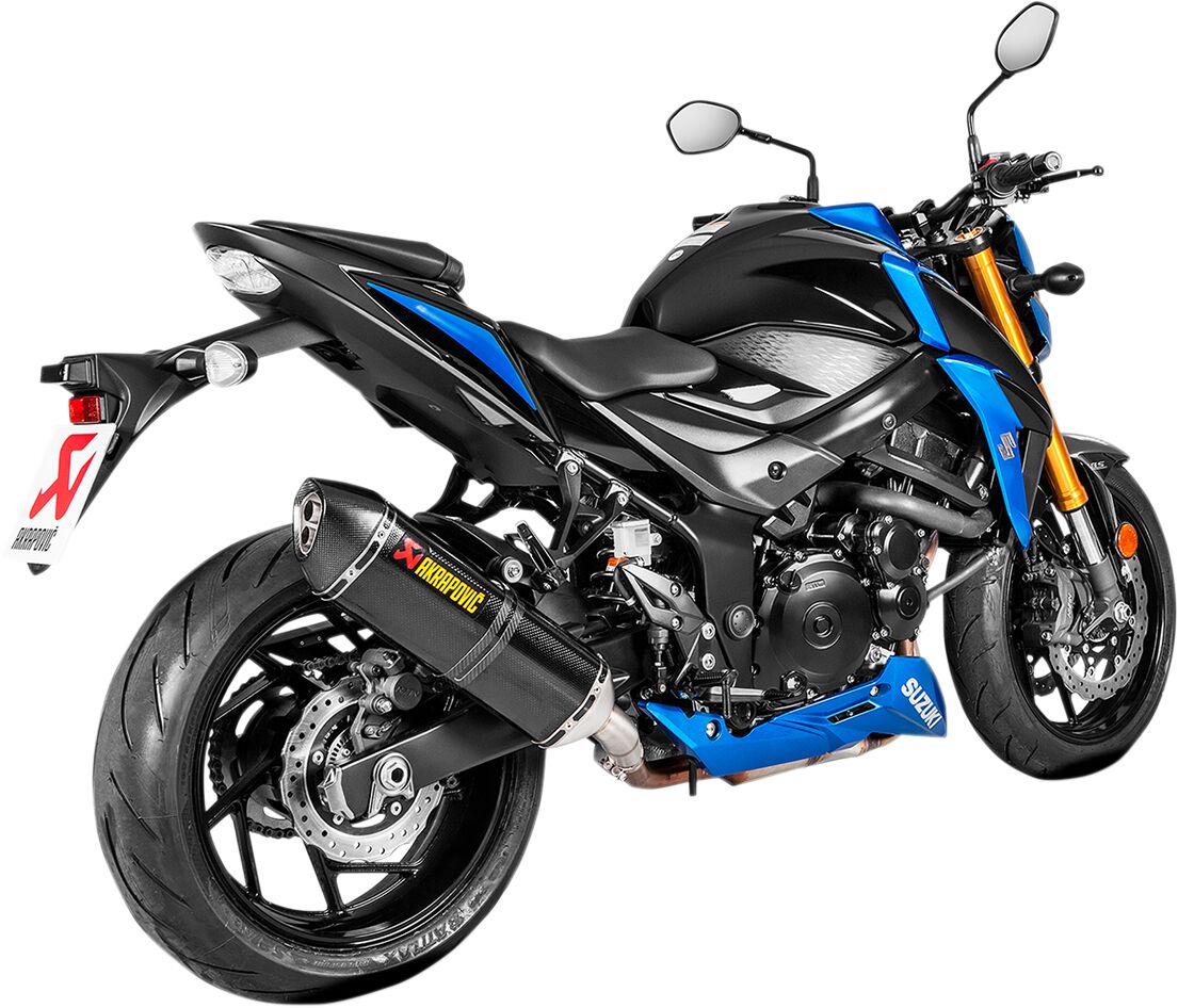 Akrapovic Exhaust Carbon Black Slip-on (Road Legal) Suzuki GSX-S 750 2017-2020