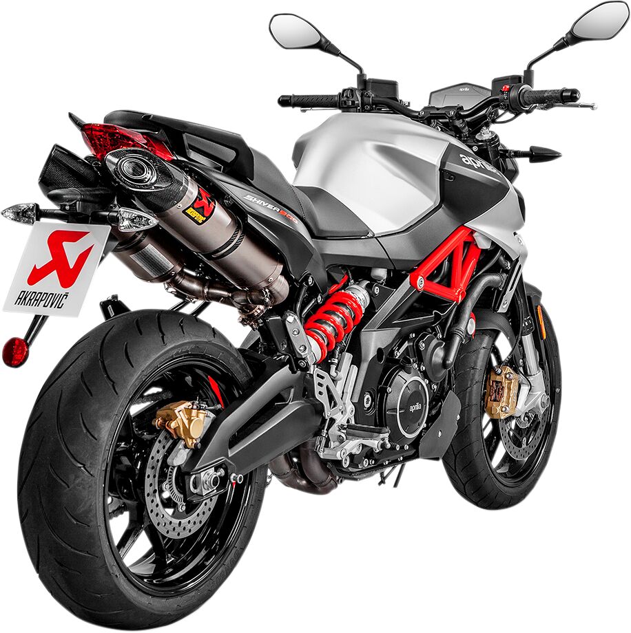 Akrapovic Exhaust Titanium Slip-On (Road Legal) Aprilia Shiver 900 2017-2020