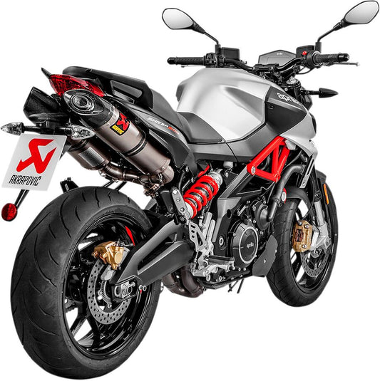 Akrapovic Exhaust Titanium Slip-On (Road Legal) Aprilia Shiver 900 2017-2020