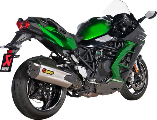 Akrapovic Road Legal Slip On Exhaust Titanium Kawasaki H2 SX 2021-2024