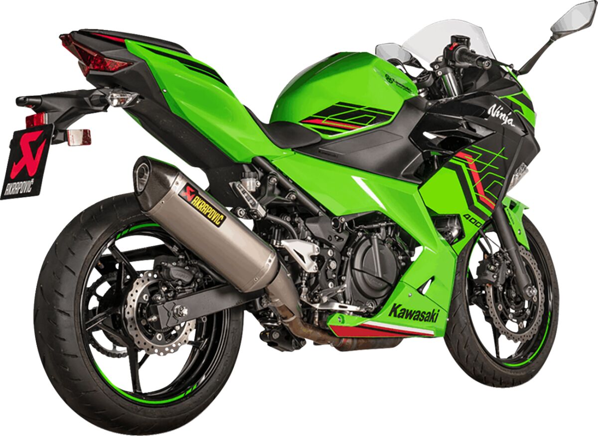 Akrapovic Titanium Slip-On Muffler for Kawasaki 400 NINJA 2018-2024