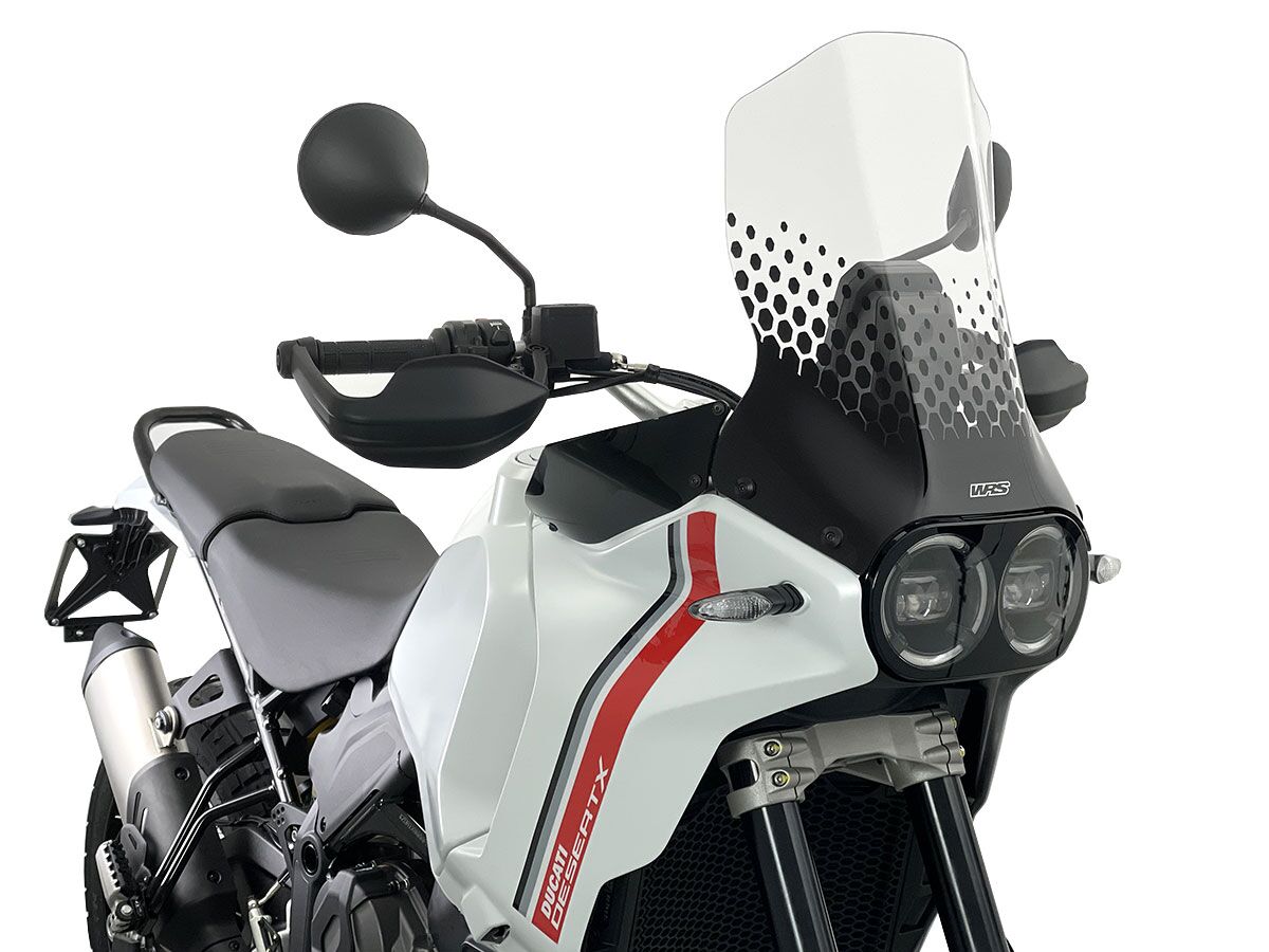 TRANSPARENT CAPONORD WINDSHIELD WRS FOR DUCATI DESERT X / RALLY / DISCOVERY 22-25