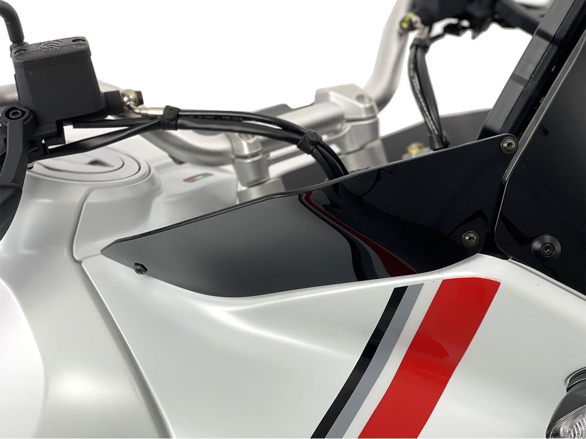 WRS GLOSS BLACK SIDE DEFLECTOR TORQUE FOR DUCATI DESERT X/RALLY 22-25