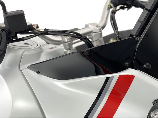 WRS GLOSS BLACK SIDE DEFLECTOR TORQUE FOR DUCATI DESERT X/RALLY 22-25