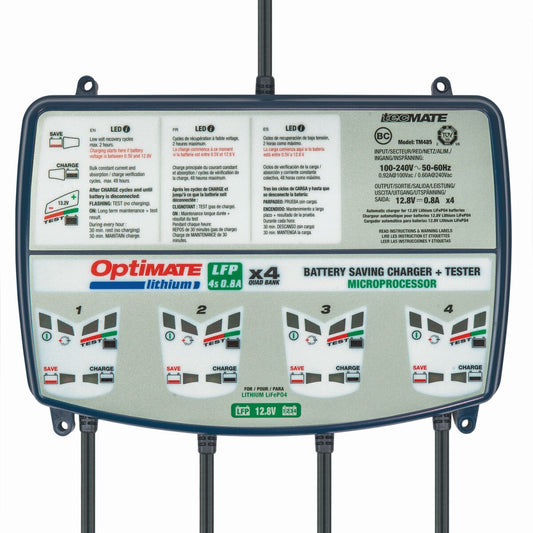 Image of OptiMate Lithium  LFP 4s 0.8A Quad Bank by TECMATE.