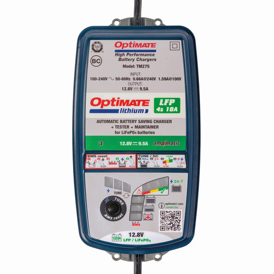 Image of Optimateâ„¢ Lithium LFP 4S 10A Battery Charger by TECMATE.