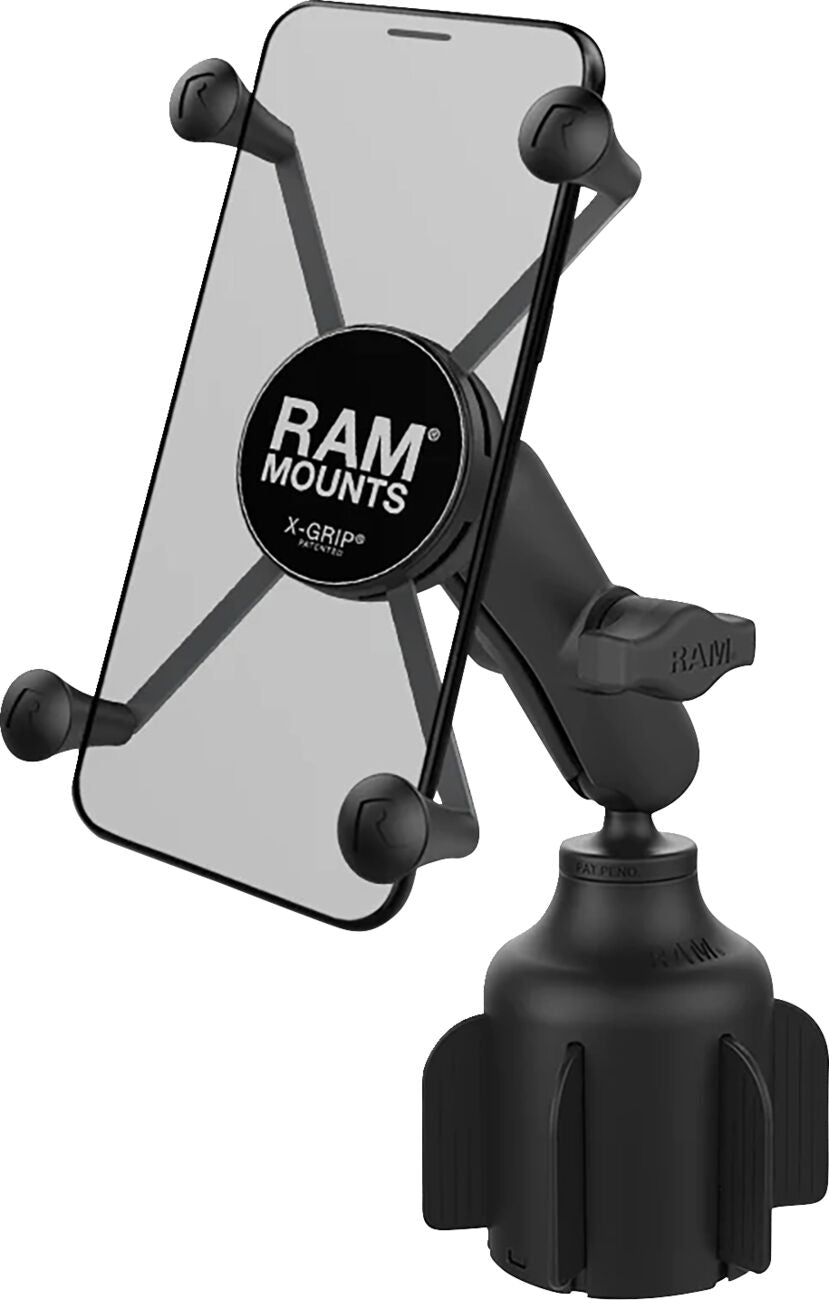 Image of X-Grip® Large Phone Mount with Stubby™ Cup Holder Base by RAM MOUNTS.