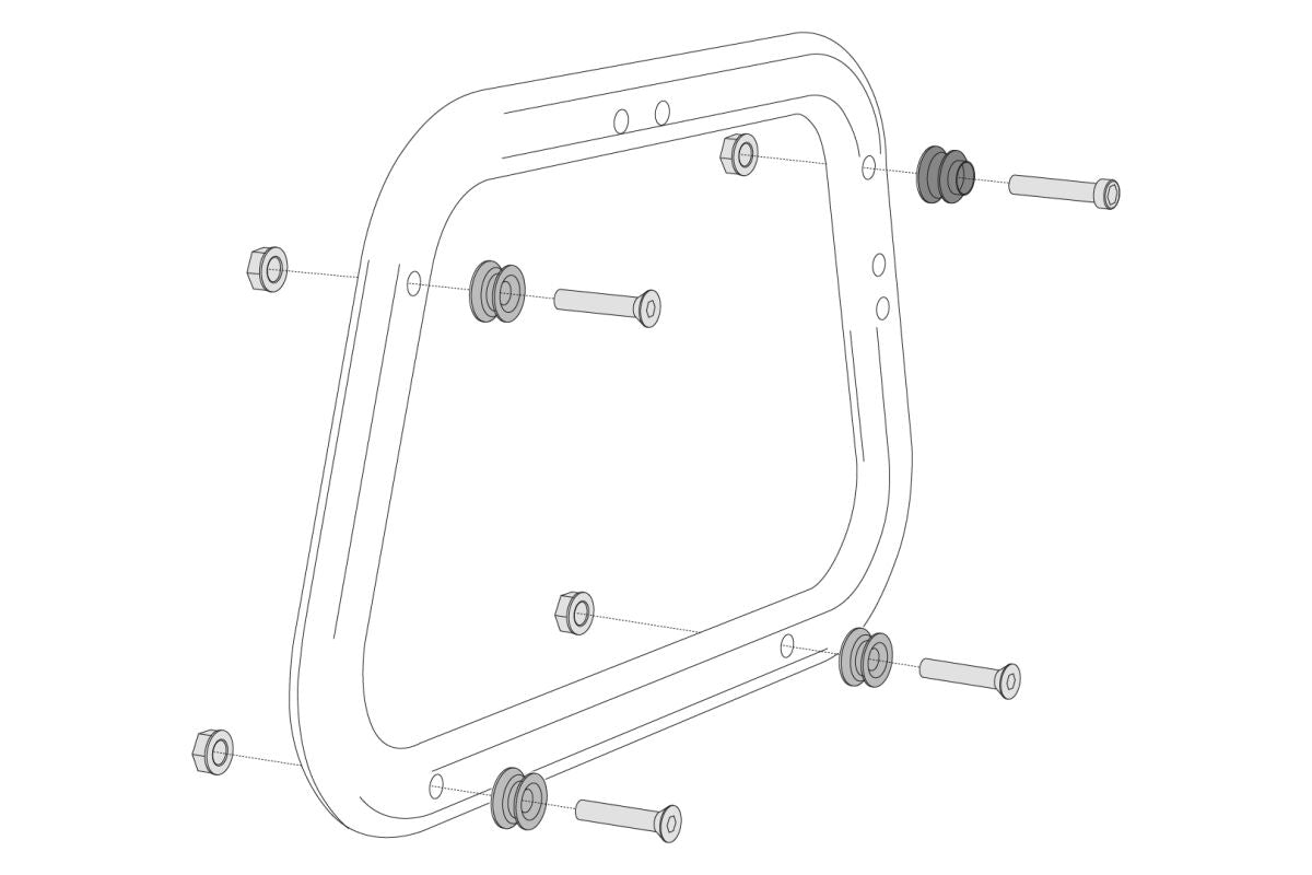 Adapter KIT for EVO Carrier For BMW, DUCATI, HONDA, KAWASAKI, KTM, SUZUKI, TRIUM...