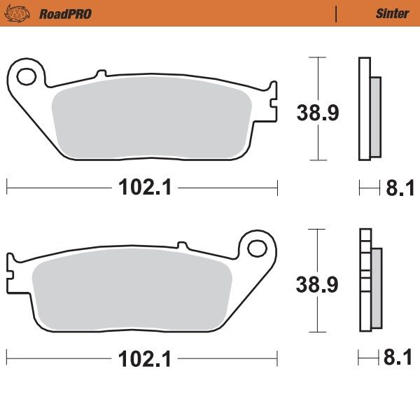 RoadPRO Sinder Brake Pad Front