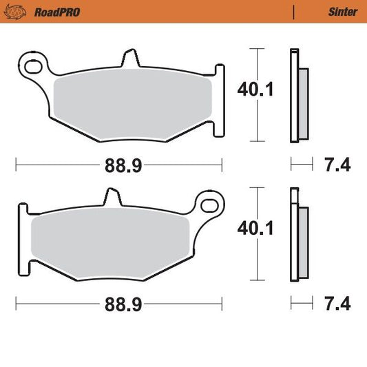 RoadPRO Sinder Brake Pad Rear