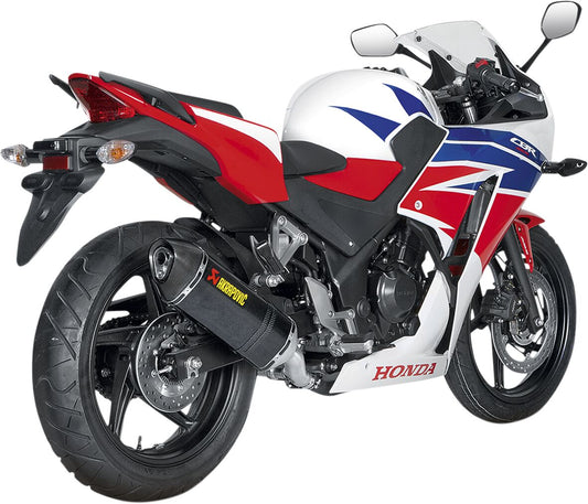Akrapovic exhaust racing carbon fibre slip-on Honda CBR300R 2014-2016
