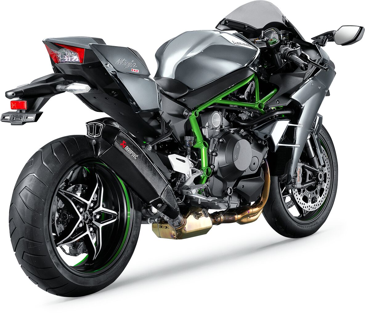 Akrapovic Exhaust Carbon Fibre Slip-On Kawasaki Ninja H2 2015-2020