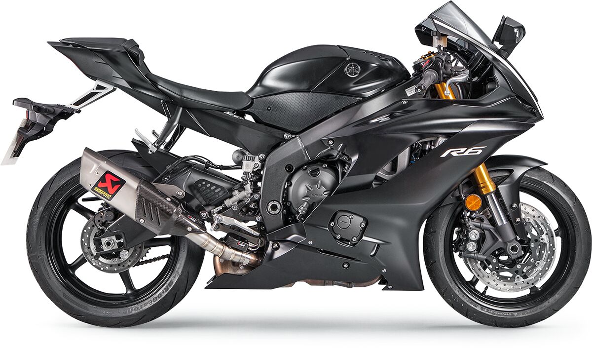 AKRAPOVIC TITANIUM APPROVED SILENCER SLIP ON FOR YAMAHA R6 2017-2024