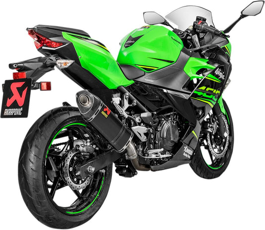 Akrapovic Exhaust Carbon Fibre Slip-On Kawasaki 400 Ninja 2018 - 2023