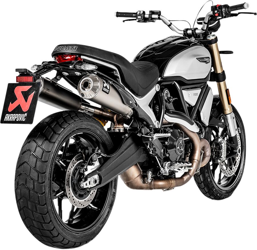 Akrapovic Exhaust Titanium Slip-On (Pair) (EC) Ducati Scrambler 1100 2018-2020
