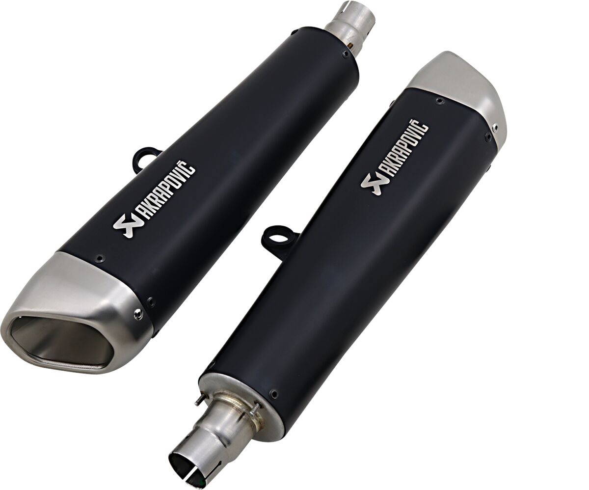 Akrapovic Exhaust Titanium Black Slip-On (Pair) (EC) Triumph Thruxton R 2016-20