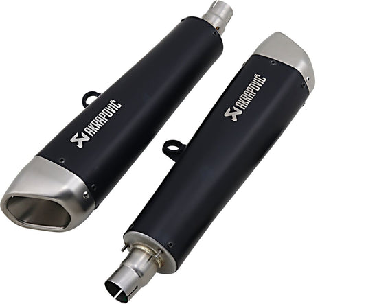 Akrapovic Exhaust Titanium Black Slip-On (Pair) (EC) Triumph Thruxton R 2016-20