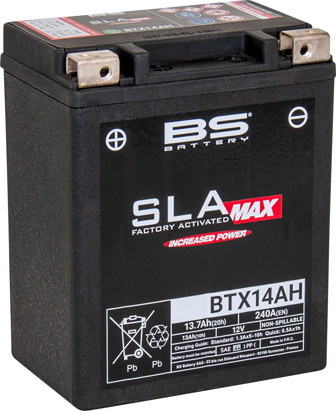 SLA MAX Factory- Activated AGM Maintenance-Free Battery [60873]
