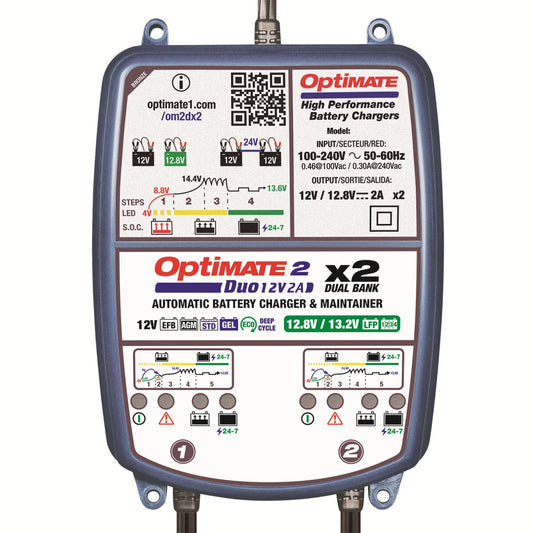 Image of OptiMate 2 DUO x 2 Bank by TECMATE.